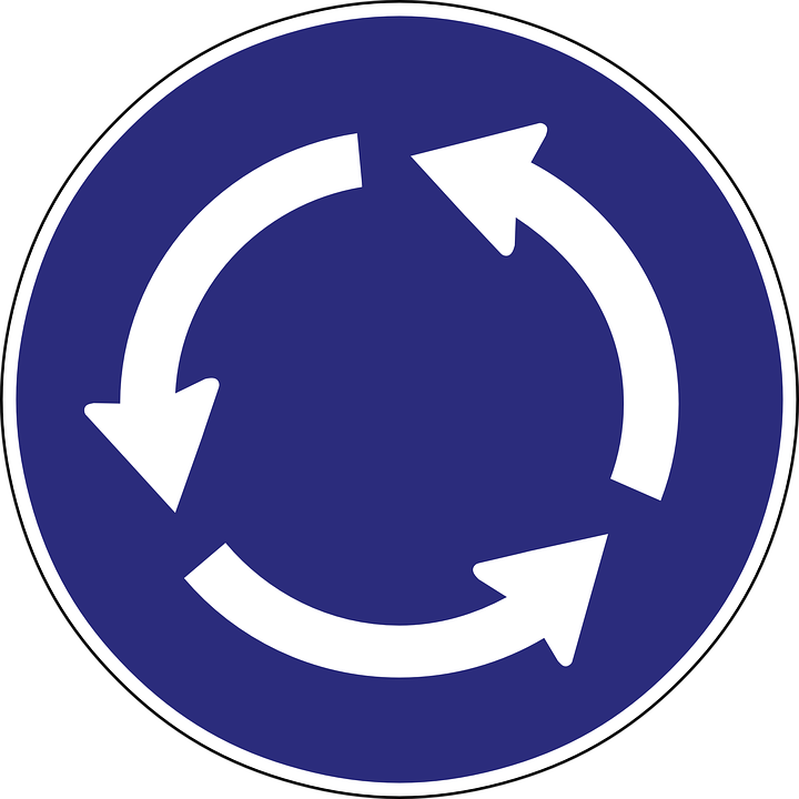 panneau rond point