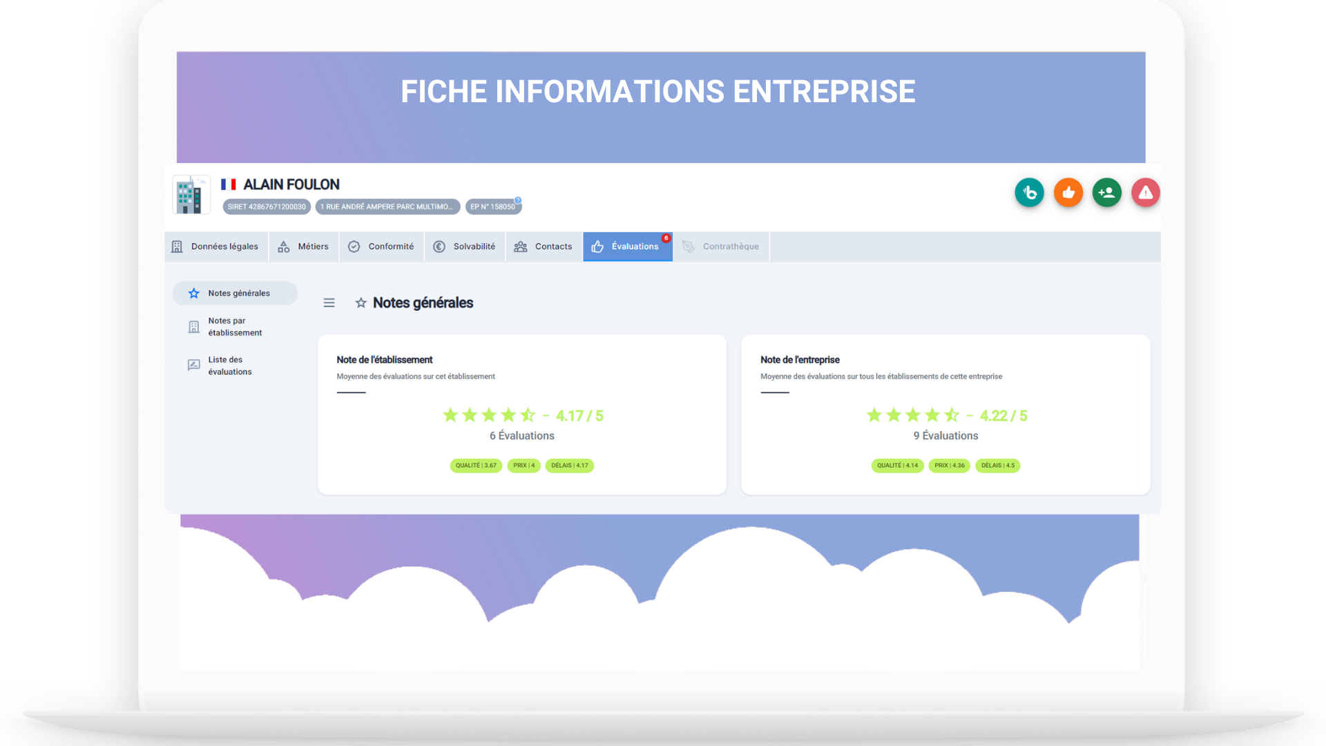 Evaluations - plateforme EASYPICS